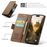 CaseMe iPhone 17 Etui 023 Series Brun