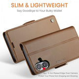 CaseMe iPhone 17 Etui 023 Series Brun