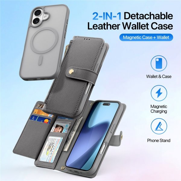 Dux Ducis iPhone 17 Etui 2-in-1 Lawa Series MagSafe Grå