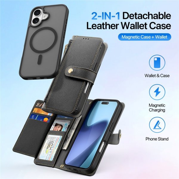 Dux Ducis iPhone 17 Etui 2-in-1 Lawa Series MagSafe Svart