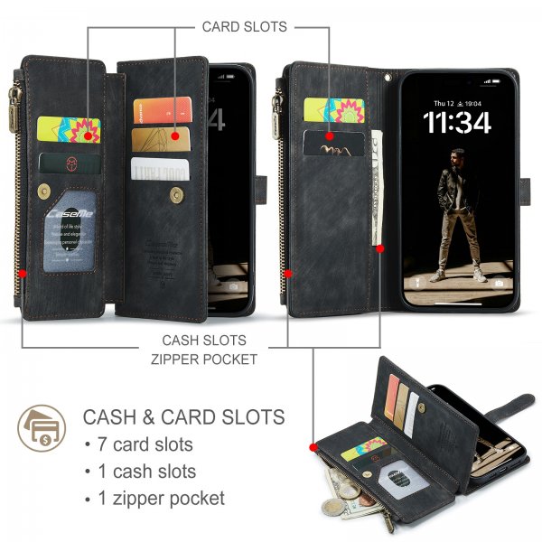 CaseMe iPhone 17 Etui C30 Series Svart