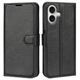 iPhone 17 Etui Litchi Svart