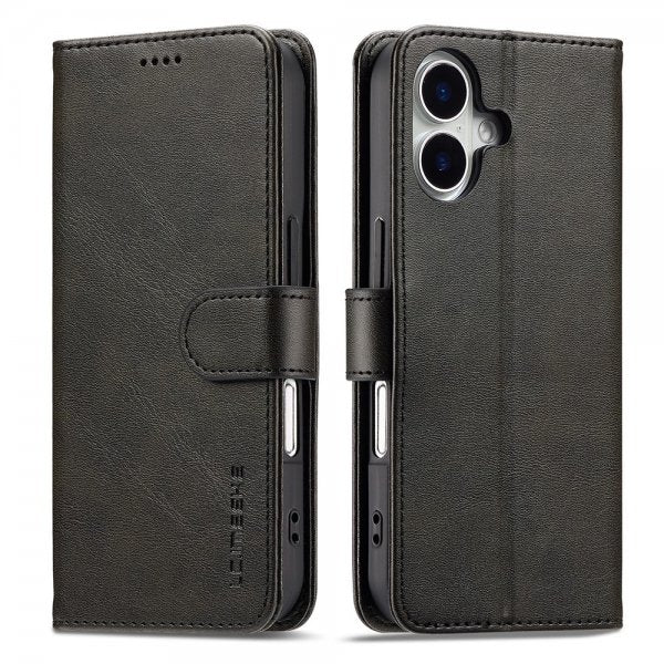Lc.Imeeke iPhone 17 Etui med Kortlomme stativfunksjon Svart