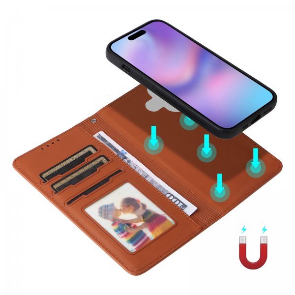 Betopnice iPhone 17 Etui Avtagbart Deksel 005 Brun