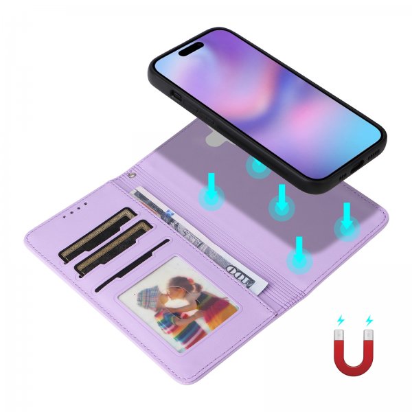 Betopnice iPhone 17 Etui Avtagbart Deksel 005 Lilla