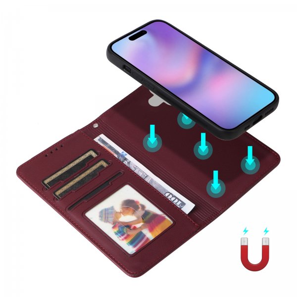 Betopnice iPhone 17 Etui Avtagbart Deksel 005 Rød
