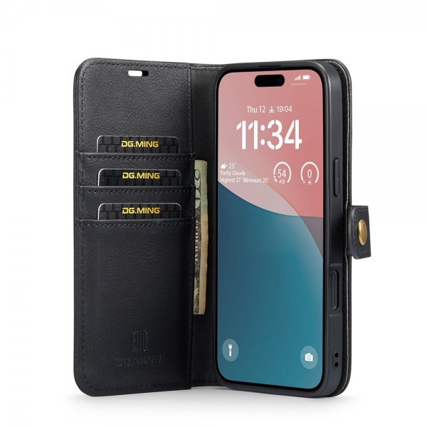 Dg.Ming iPhone 17 Etui Avtagbart Deksel Svart