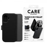 CARE by PanzerGlass iPhone 17 Etui Tango Two-in-One Wallet MagSafe Svart
