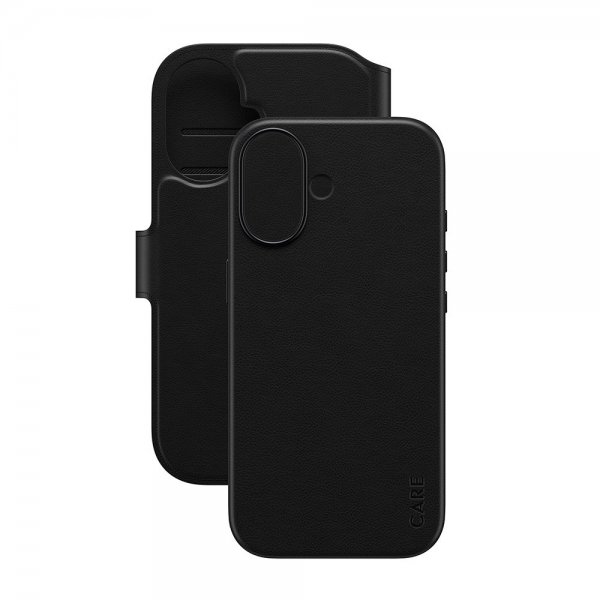 CARE by PanzerGlass iPhone 17 Etui Tango Two-in-One Wallet MagSafe Svart
