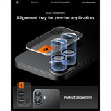 Spigen iPhone 17 Kamerabeskytter GLAS.tR EZ Fit Optik Pro 2-pakning Blå