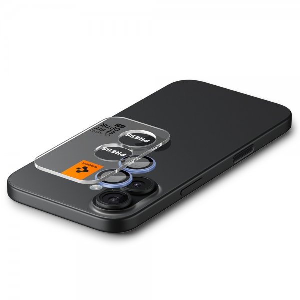 Spigen iPhone 17 Kamerabeskytter GLAS.tR EZ Fit Optik Pro 2-pakning Blå