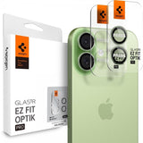 Spigen iPhone 17 Kamerabeskytter GLAS.tR EZ Fit Optik Pro 2-pakning Grønn
