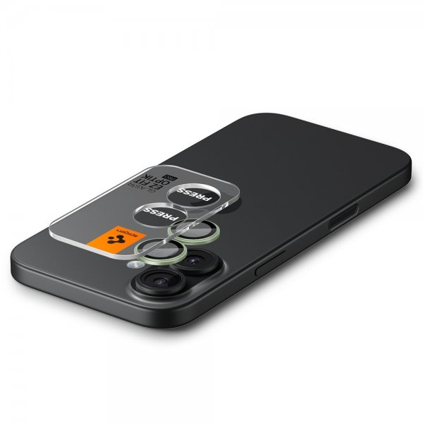 Spigen iPhone 17 Kamerabeskytter GLAS.tR EZ Fit Optik Pro 2-pakning Grønn