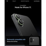 Spigen iPhone 17 Kamerabeskytter GLAS.tR EZ Fit Optik Pro 2-pakning Grønn