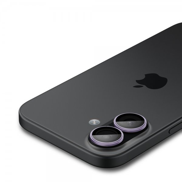 Spigen iPhone 17 Kamerabeskytter GLAS.tR EZ Fit Optik Pro 2-pakning Lilla