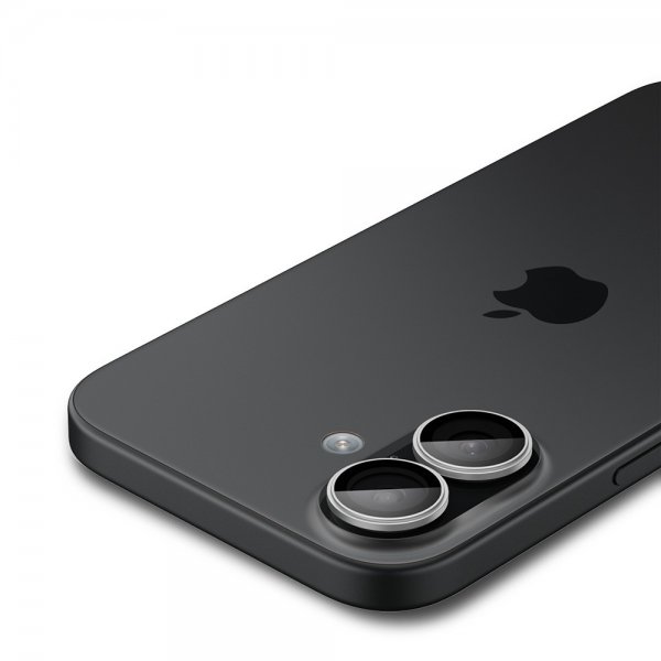 Spigen iPhone 17 Kamerabeskytter GLAS.tR EZ Fit Optik Pro 2-pakning Sølv