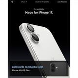 Spigen iPhone 17 Kamerabeskytter GLAS.tR EZ Fit Optik Pro 2-pakning Sølv