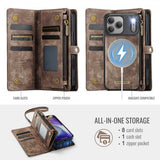 CaseMe iPhone 17 Pro Etui 008 Series Avtakbart Deksel Brun
