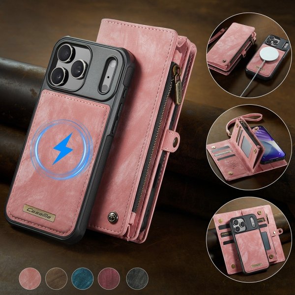 CaseMe iPhone 17 Pro Etui 008 Series Avtakbart Deksel Rosa
