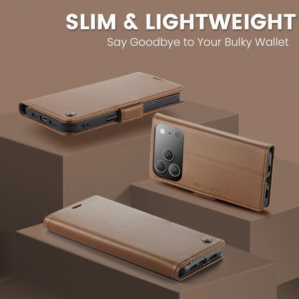 CaseMe iPhone 17 Pro Etui 023 Series Brun