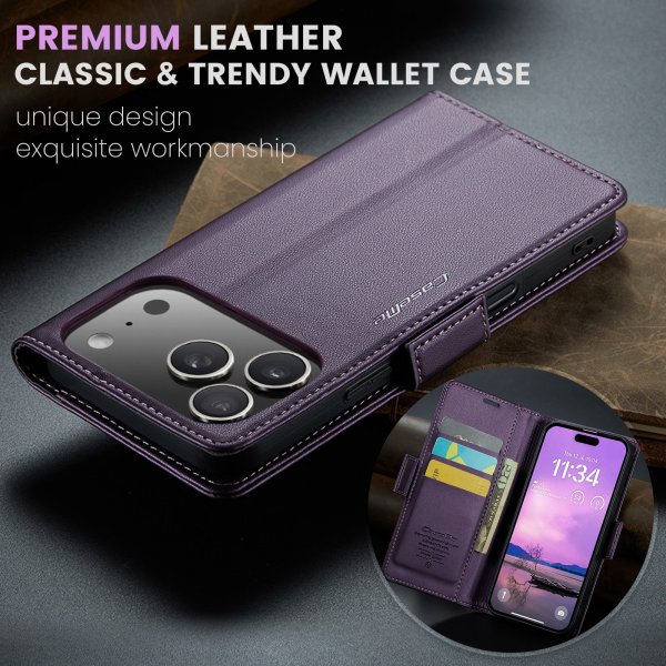 CaseMe iPhone 17 Pro Etui 023 Series Lilla