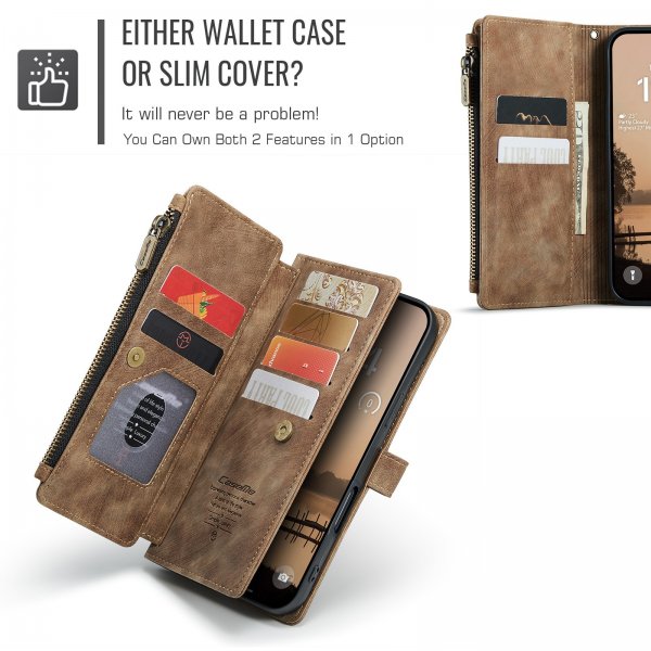 CaseMe iPhone 17 Pro Etui C30 Series Brun