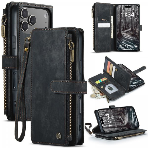 CaseMe iPhone 17 Pro Etui C30 Series Svart