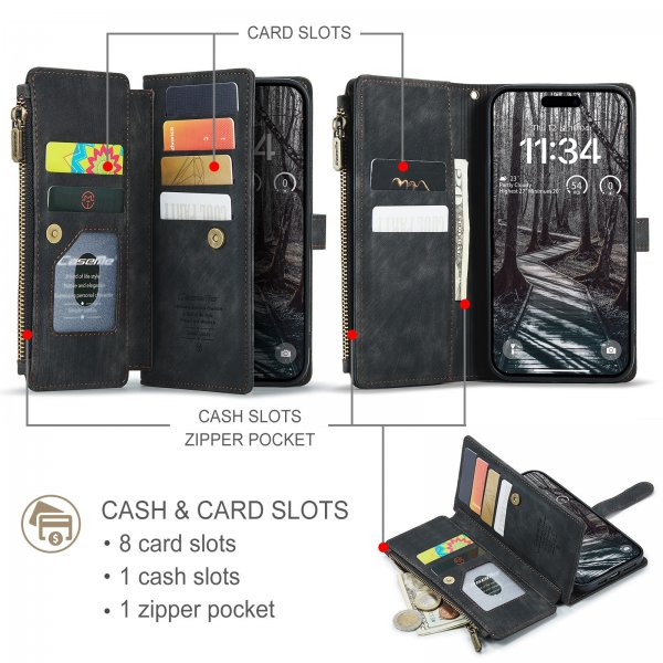 CaseMe iPhone 17 Pro Etui C30 Series Svart