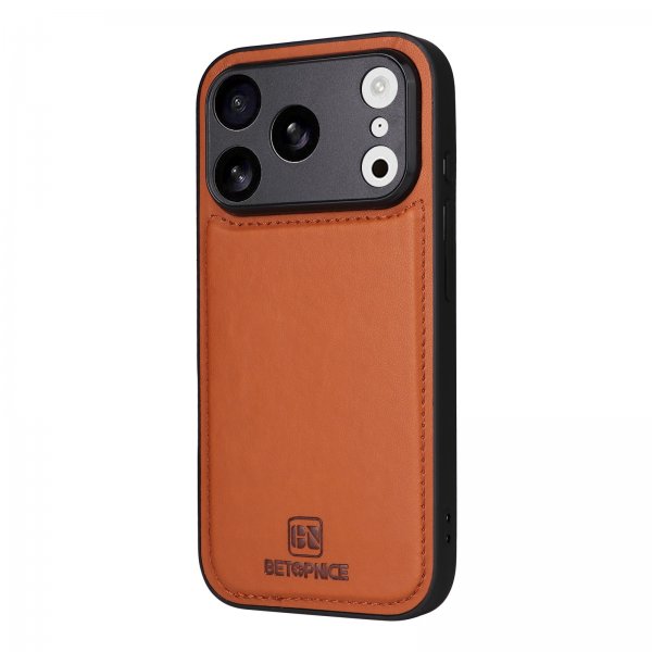 Betopnice iPhone 17 Pro Etui Avtagbart Deksel 005 Brun
