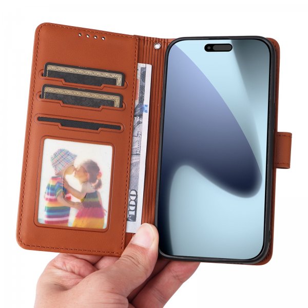 Betopnice iPhone 17 Pro Etui Avtagbart Deksel 005 Brun