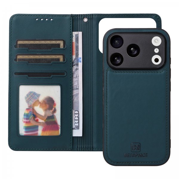 Betopnice iPhone 17 Pro Etui Avtagbart Deksel 005 Grønn