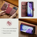 Dg.Ming iPhone 17 Pro Etui Avtagbart Deksel Rød