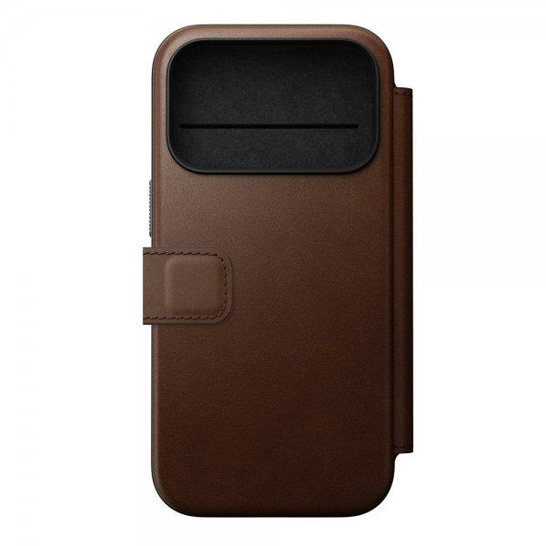 Nomad iPhone 17 Pro Etui Modern Leather Folio Brun