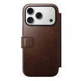 Nomad iPhone 17 Pro Etui Modern Leather Folio Horween Rustic Brown
