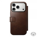Nomad iPhone 17 Pro Etui Modern Leather Folio Horween Rustic Brown
