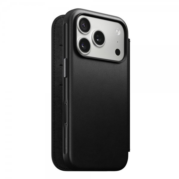 Nomad iPhone 17 Pro Etui Modern Leather Folio Svart