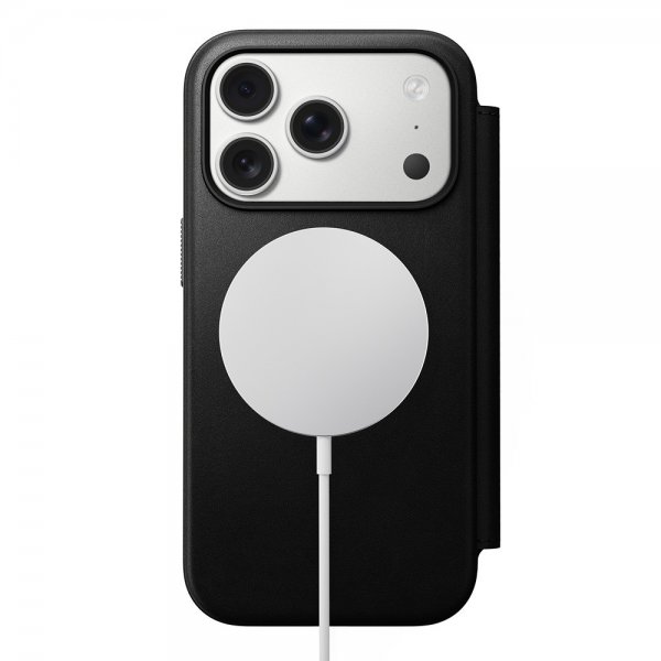 Nomad iPhone 17 Pro Etui Modern Leather Folio Svart