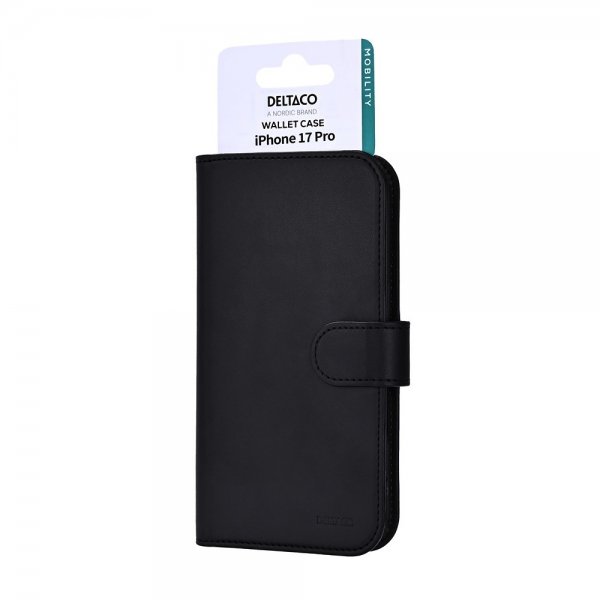 Deltaco iPhone 17 Pro Etui Lommebok Svart