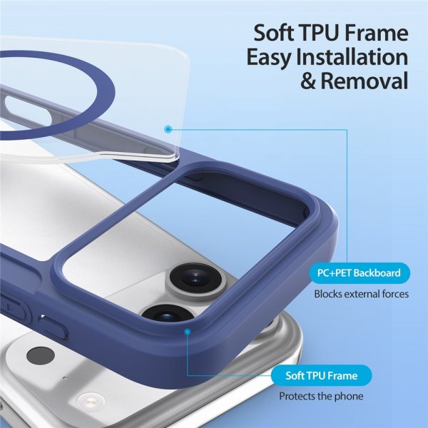 Dux Ducis iPhone 17 Pro Etui Skin X Pro Series MagSafe Blå