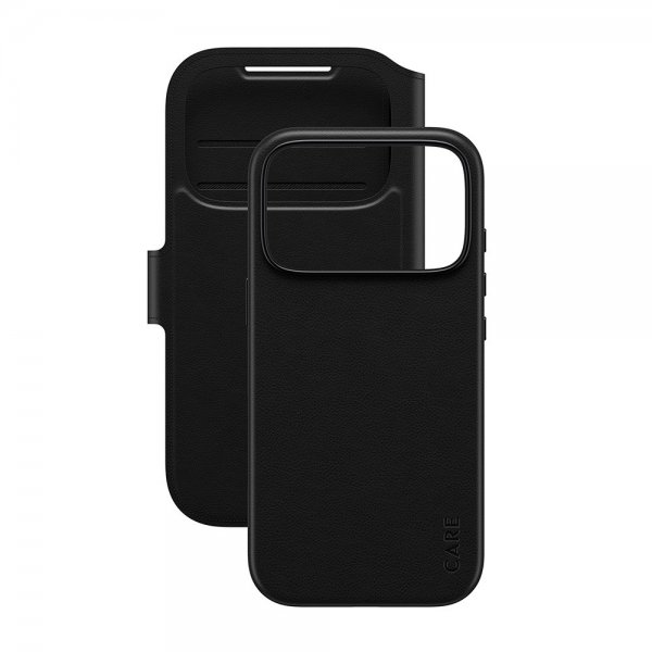 CARE by PanzerGlass iPhone 17 Pro Etui Tango Two-in-One Wallet MagSafe Svart