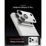 Spigen iPhone 17 Pro Kamerabeskytter Glas.tR EZ Fit Optik Pro XL Sølv