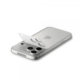 Spigen iPhone 17 Pro Kamerabeskytter Glas.tR EZ Fit Optik Pro XL Sølv