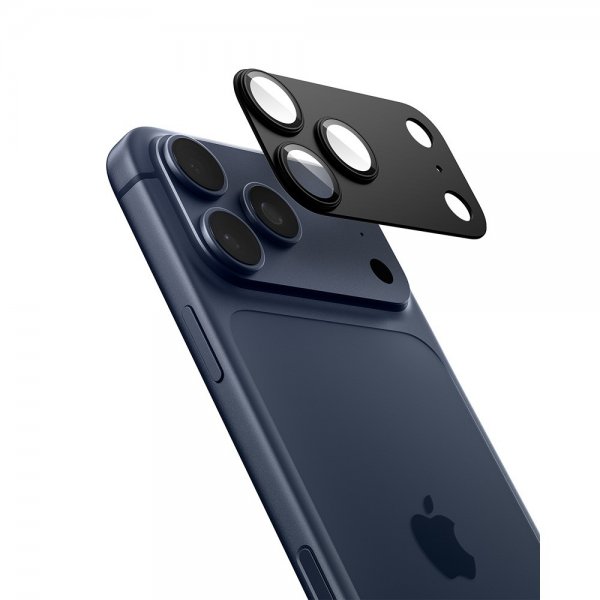 Spigen iPhone 17 Pro Kamerabeskytter Glas.tR EZ Fit Optik Pro XL Svart
