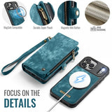 CaseMe iPhone 17 Pro Max Etui 008 Series Avtakbart Deksel Blå