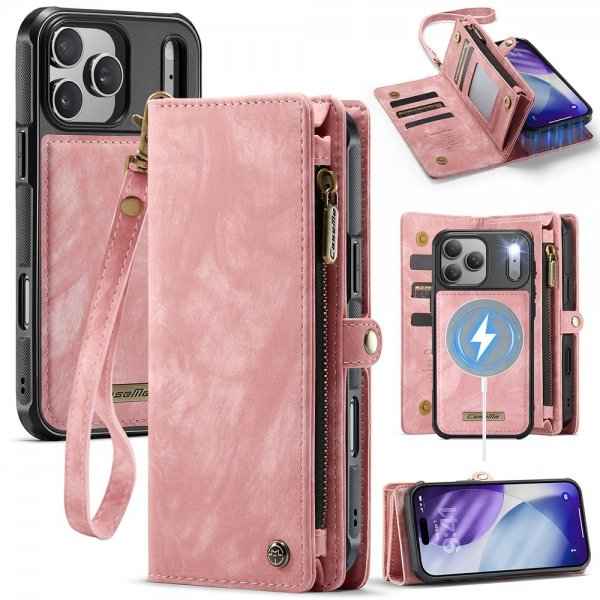 CaseMe iPhone 17 Pro Max Etui 008 Series Avtakbart Deksel Rosa