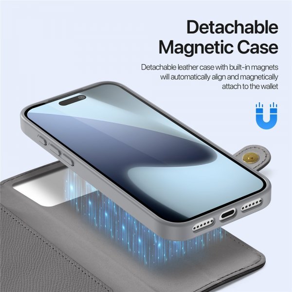 Dux Ducis iPhone 17 Pro Max Etui 2-in-1 Lawa Series MagSafe Grå