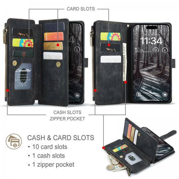 CaseMe iPhone 17 Pro Max Etui C30 Series Svart