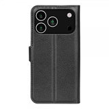 iPhone 17 Pro Max Etui Litchi Svart
