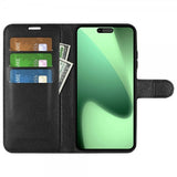 iPhone 17 Pro Max Etui Litchi Svart