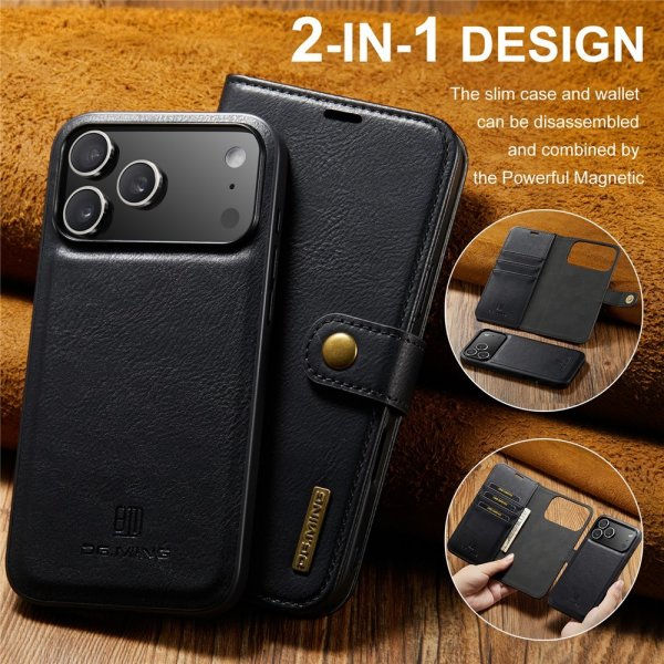 Dg.Ming iPhone 17 Pro Max Etui Avtagbart Deksel Svart